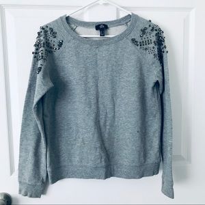 Crew Neck Sweater W/ Jewels